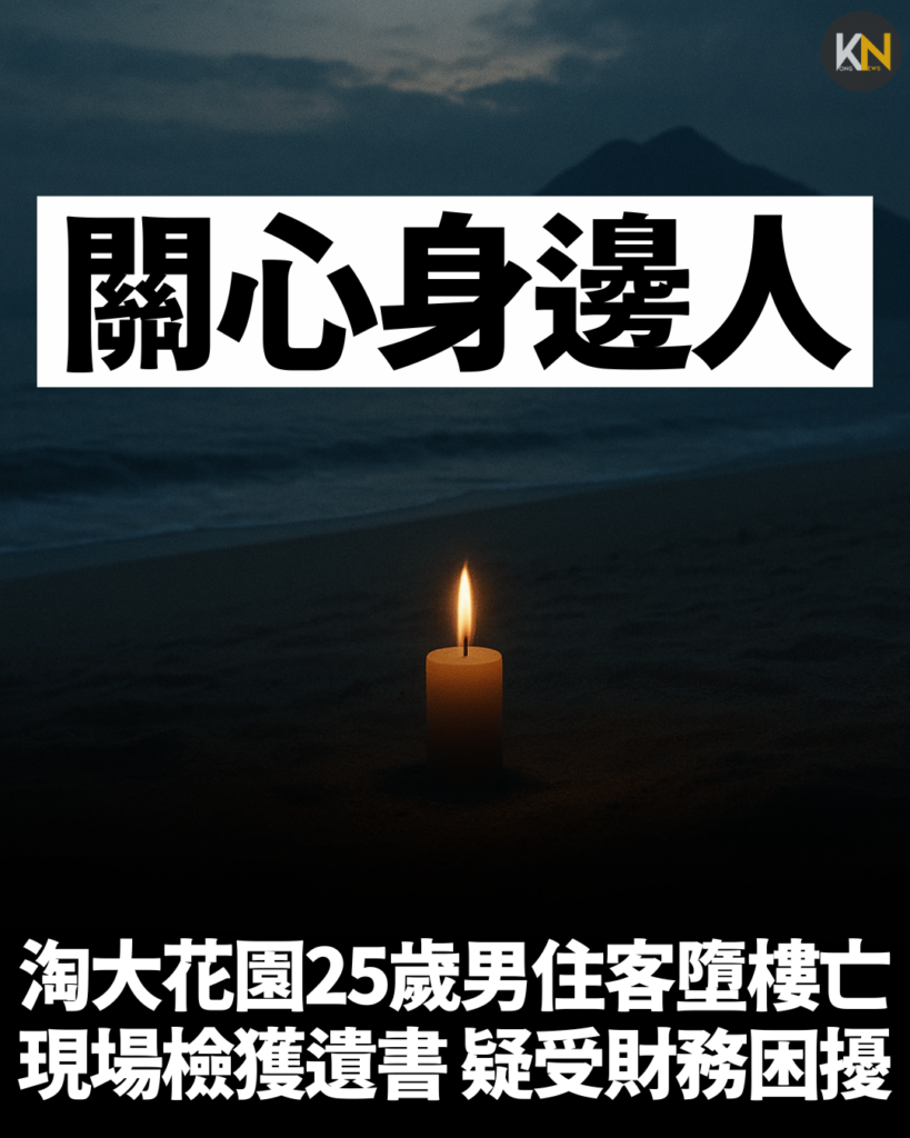 【關心身邊人】淘大花園25歲男住客墮樓亡 現場檢獲遺書 疑受財務困擾